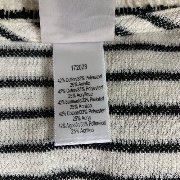 Dolan Striped Open Front Cardigan Textured Knit Casual Workwear Medium - Picture 4 of 4